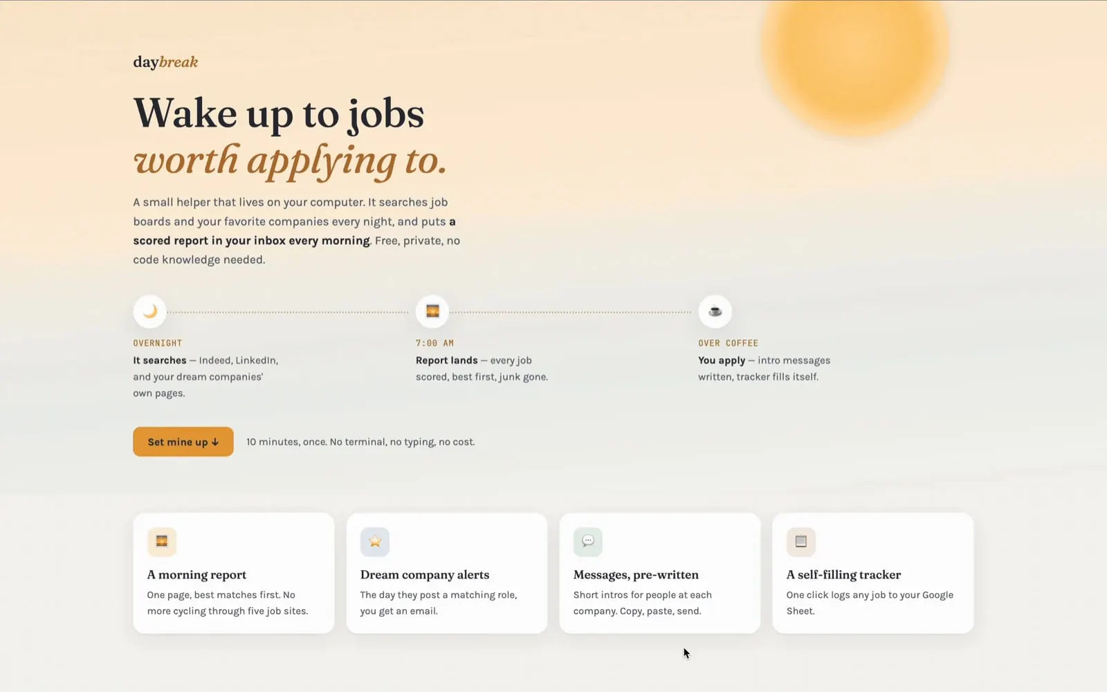 Daybreak, a job-search automation tool