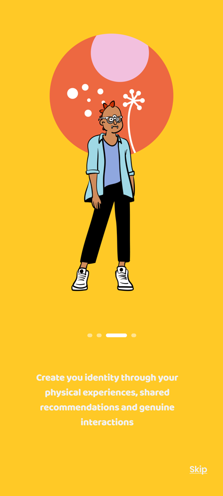 Onboarding: create your identity through physical experiences and shared recommendations