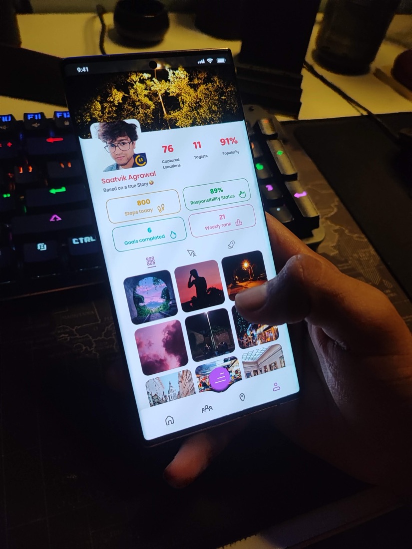A participant on the Eqo profile screen